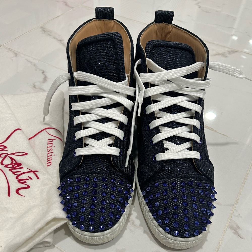Christian Louboutin Men's Lou Spikes Sneakers